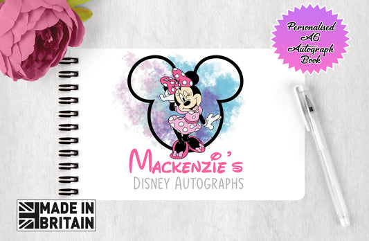 Personalised Disney Autograph Book - Minnie Mouse Edition Autograph Book