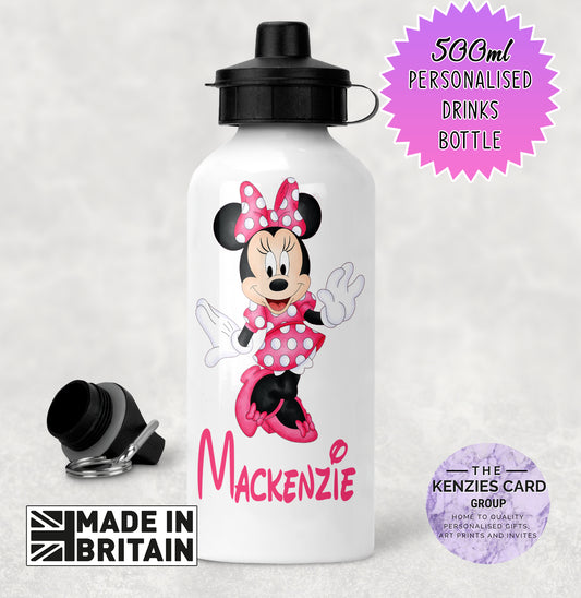 Personalised Disney Minnie Mouse 500ml Metal Water Bottle