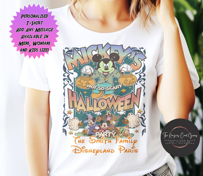Personalised Mickeys Not So Scary Halloween Party Matching Family T Shirts - 2026
