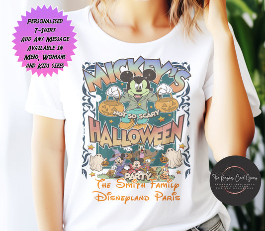 Personalised Mickeys Not So Scary Halloween Party Matching Family T Shirts - 2026