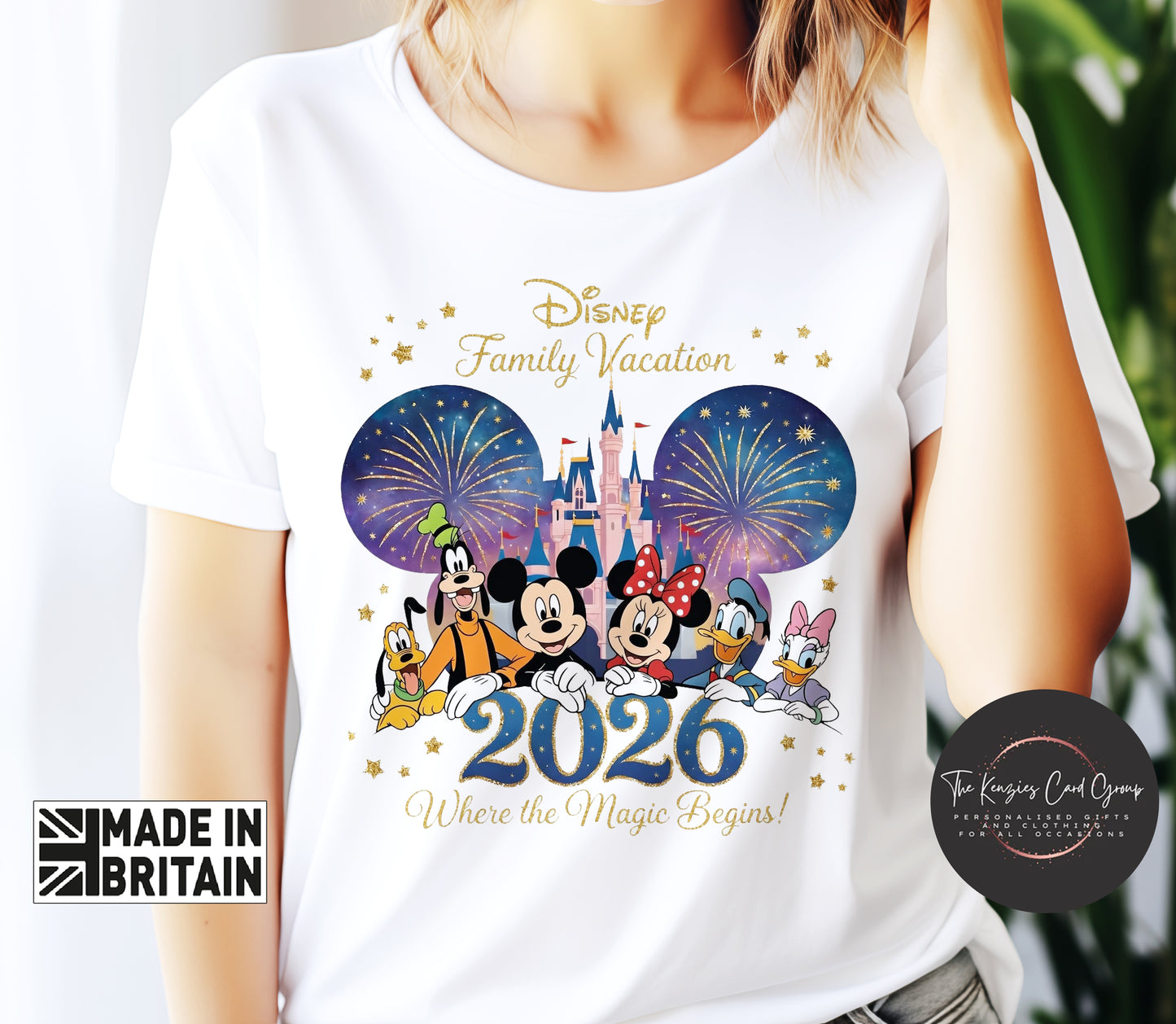 Personalised Disney Trip Matching Family Trip T Shirts - Fab Five Family Vacation Edition