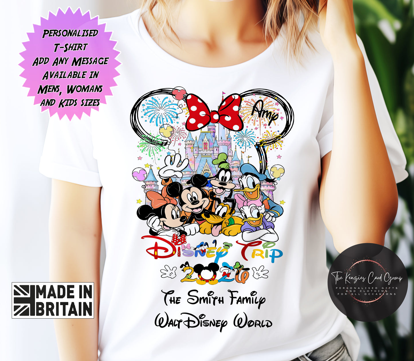 Personalised Disney Trip Matching Family Trip T Shirts -Walt Disney World and Disneyland Editon