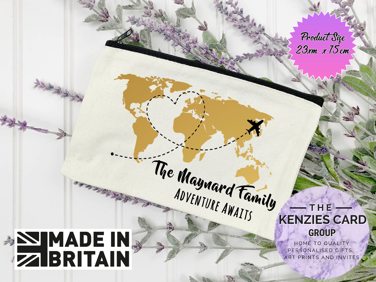 Personalised Passport Travel Documents Holder Pouch - Passport Wallet - Gold Edition V2