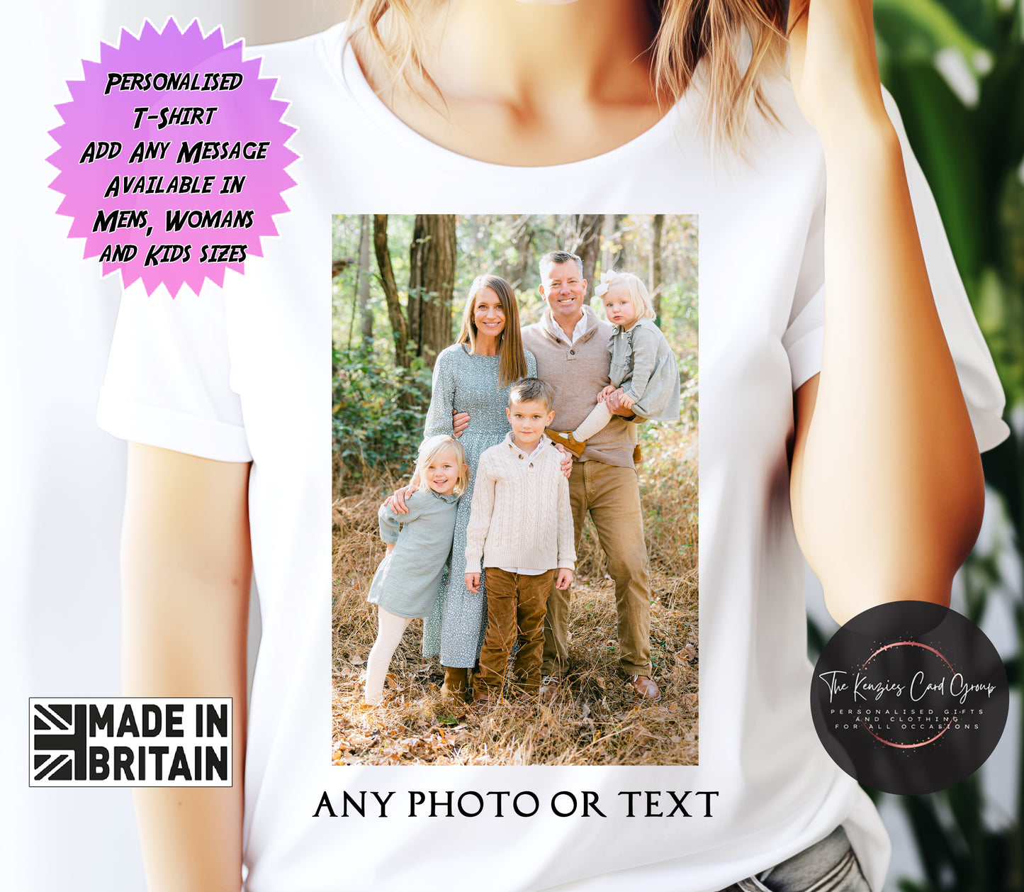 Personalised Photo Birthday Celebration Matching Family T Shirts