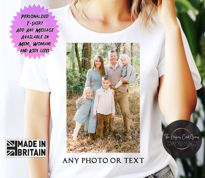 Personalised Photo Birthday Celebration Matching Family T Shirts