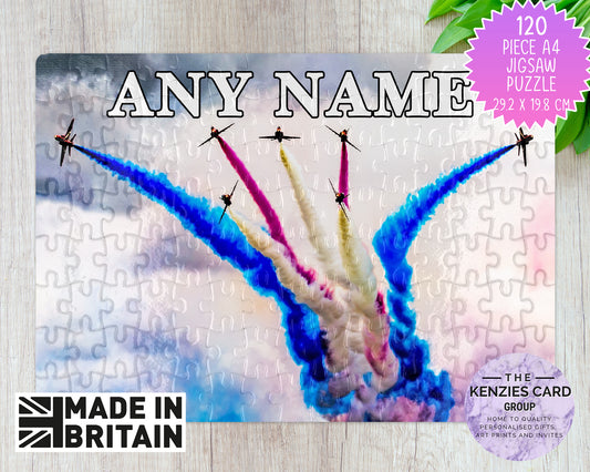 Personalised Red Arrows Edition 120 pcs Kids and Adults Jigsaw Puzzle V1
