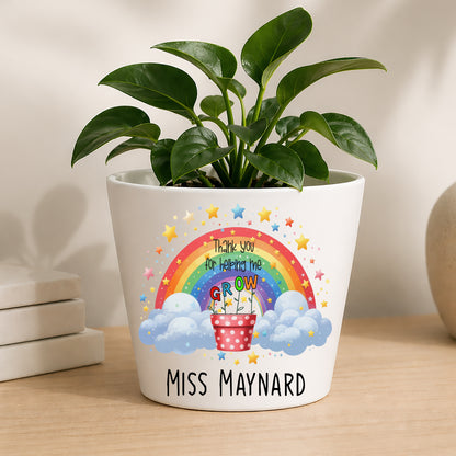 Personalised Teacher Plant Pot | Custom Teacher Appreciation Gift, Thank You Present (Copy)