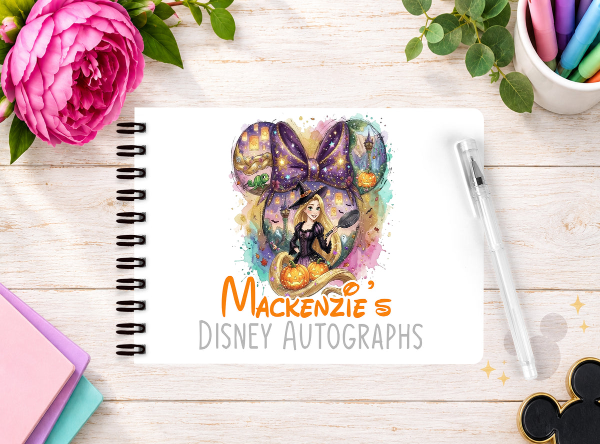 Personalised Disney Autograph Book -  Disney Princess Halloween Edition - Rapunzel