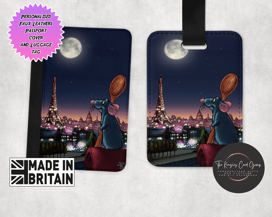 Personalised Disney's Pixar Ratatouille Edition Passport and Luggage Tag Set V1