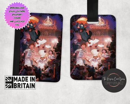 Personalised Disney's Pixar Ratatouille Edition Passport and Luggage Tag Set V5