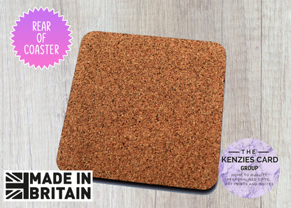 Personalised Glossy Woodern Disney Stitch Placemats and Coaster Set