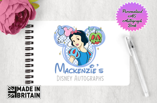 Personalised Disney Autograph Book - Disney Princess - Snow White Edition V4