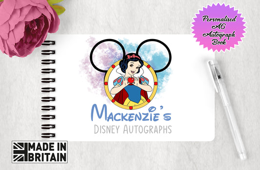 Personalised Disney Autograph Book - Disney Princess - Snow White Edition V3