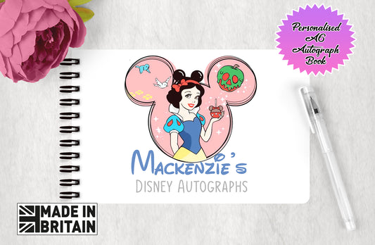 Personalised Disney Autograph Book - Disney Princess - Snow White Edition V2
