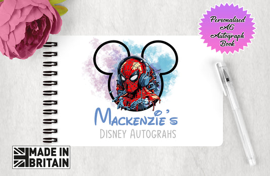 Personalised Disney Autograph Book -Marvels Spiderman