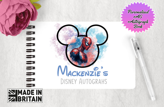 Personalised Disney Autograph Book -Marvels Spiderman