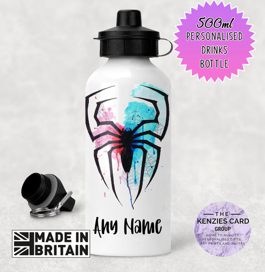 Personalised Disney Marvel Spiderman 500ml Metal Water Bottle
