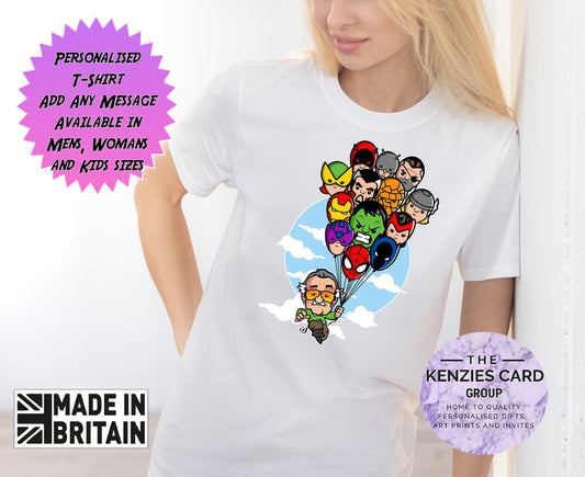 Personalised Marvel Stan Lee Balloon Edition T Shirt