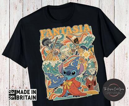 Personalised Disney Trip Matching Family Trip T Shirts - Stitch Fantasia Editon