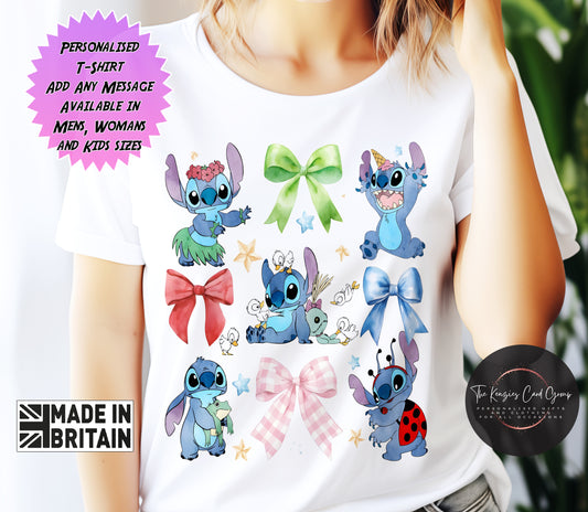 Personalised Disney Trip Matching Family Trip T Shirts - Stitch Disney Trip Disney World Edition (Copy) (Copy)