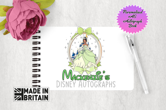 Personalised Disney Autograph Book -Disneys Princess Tiana Editon