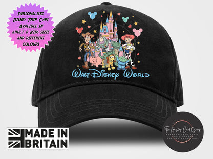 Personalised Disneyworld / Disneyland Paris Matching Family Caps - Disney Castle Toy Story Edition 1