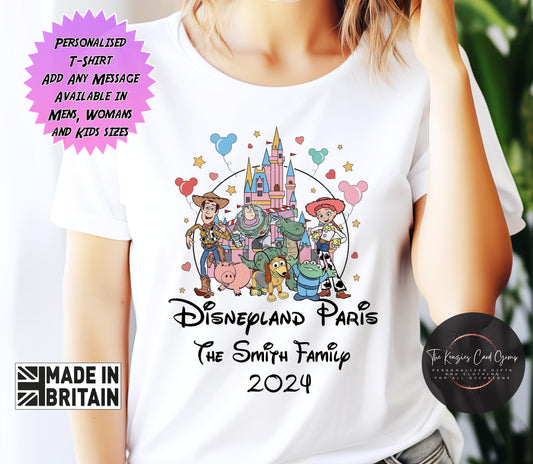 Personalised Disneyland Paris Toy Story Vintage Matching Family Trip T Shirt