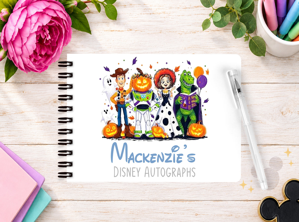 Personalised Disney Autograph Book -  Toy Story Edition Halloween Edition