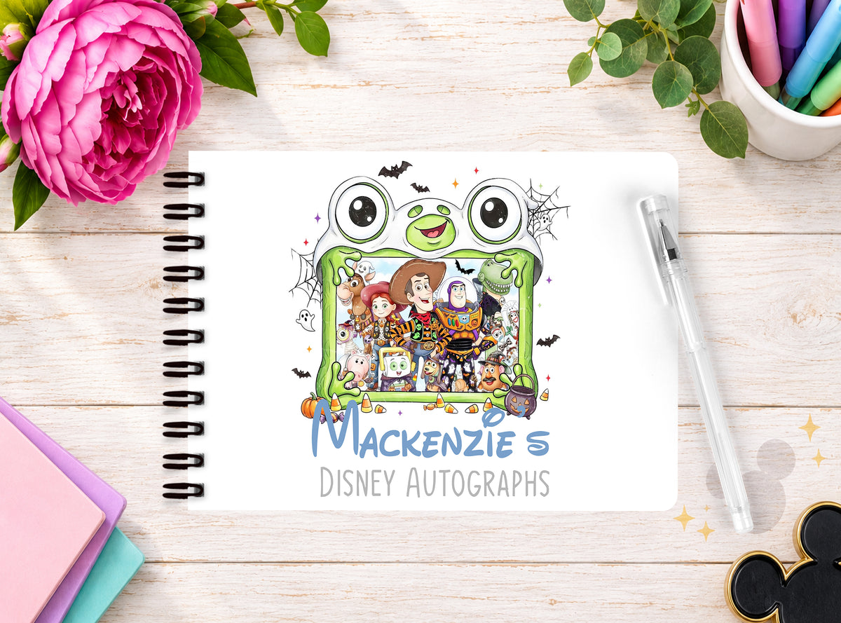 Personalised Disney Autograph Book -  Toy Story Edition Halloween Edition V2