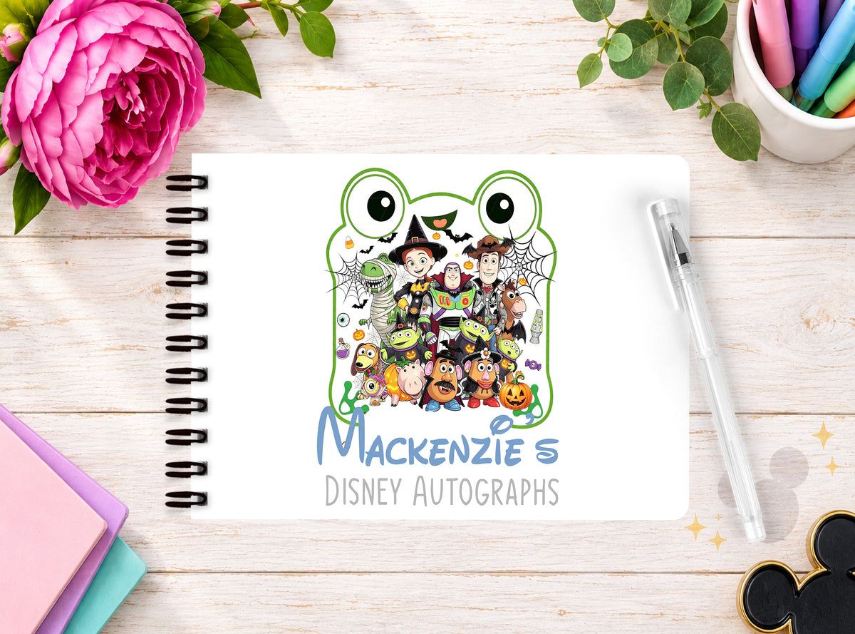 Personalised Disney Autograph Book -  Toy Story Edition Halloween Edition V3