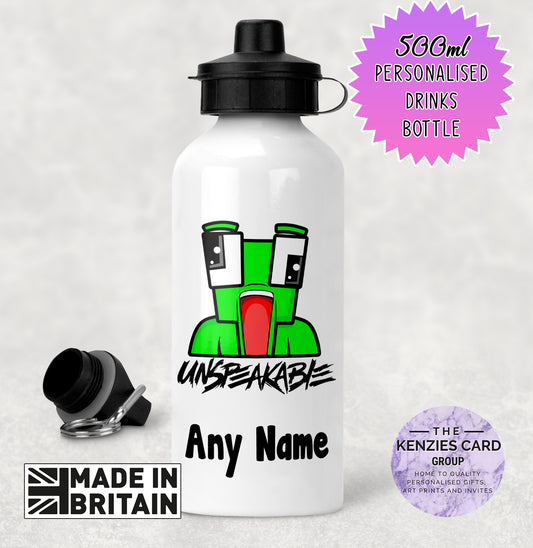 Personalised Unspeakable Printed 500ml Water Bottle