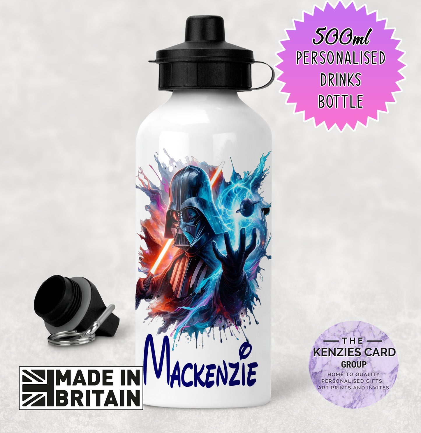 Personalised Disney Star Wars Darth Vader 500ml Metal Water Bottle