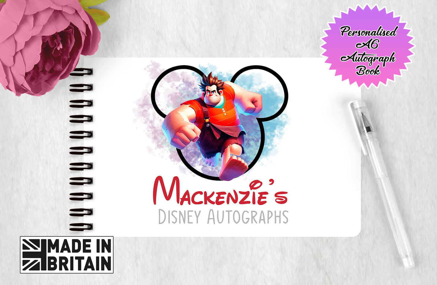 Personalised Disney Pixar Autograph Book - Wreck it Ralph Editon V2