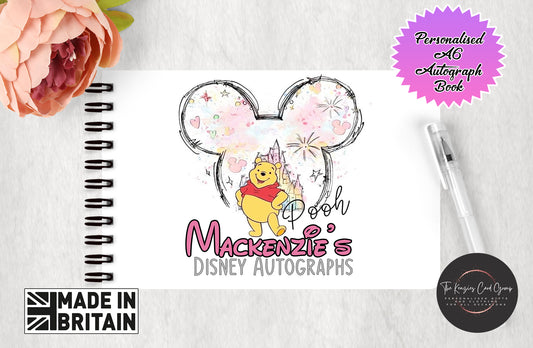 Personalised Disney Autograph Book - Winnie The Pooh and Friends Edition V3