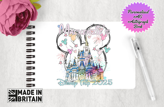Personalised Disney Autograph Book - Disney Castle Edition - 2025