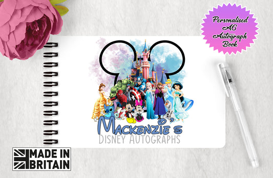 Personalised Disney Autograph Book -Disney and Marvel Characters Edition