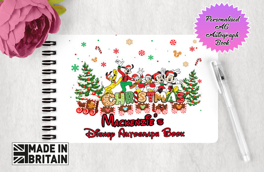 Personalised Disney Autograph Book - Christmas Disney Gang Edition