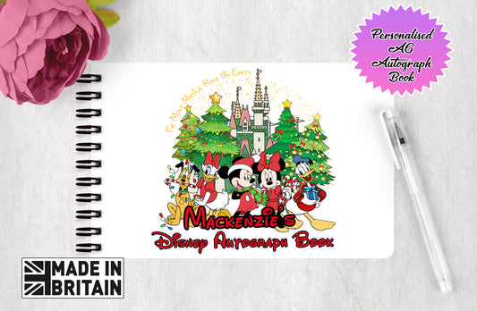 Personalised Disney Autograph Book - Christmas Disney Gang Edition