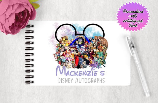 Personalised Disney Villans Autograph Book - Disney Villans Group Edition V3
