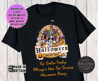 Personalised Mickey's Not So Scary Halloween Matching Family Trip T-Shirts 2026