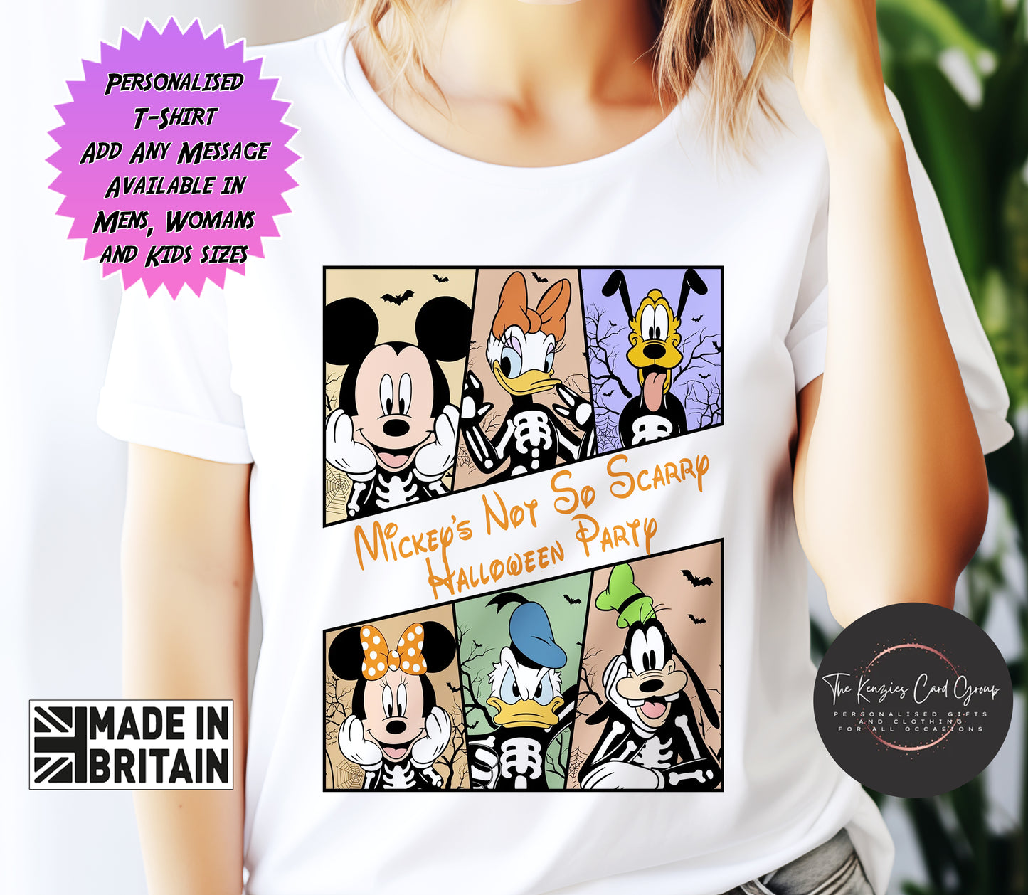 Personalised Mickeys Not So Scary Halloween Party Matching Family T Shirts - 2026 Edition (Copy)