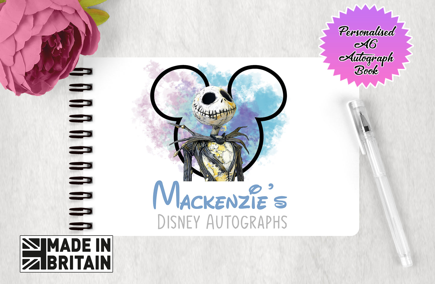 Personalised Disney Autograph Book - Nightmare Before Christmas - Jack Skellington Edition