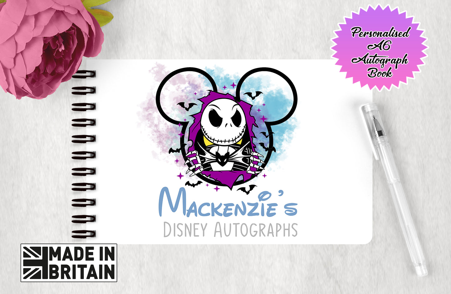 Personalised Disney Autograph Book - Nightmare Before Christmas - Jack Skellington Edition