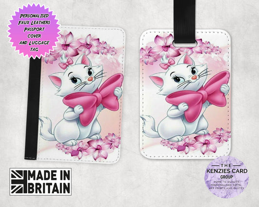 Personalised Disney's Marie Aristo Cats Edition Passport and Luggage Tag Set