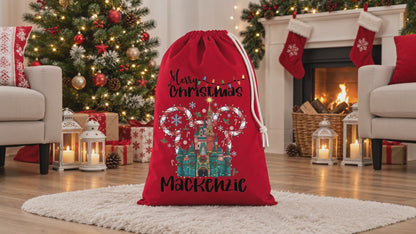 Personalised Christmas Santa Sack Gift Sack Gift Bag - Disney Stitch Edition V1