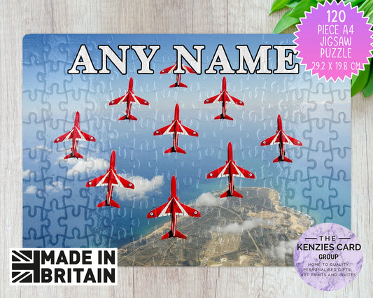 Personalised Red Arrows Edition 120 pcs Kids and Adults Jigsaw Puzzle V3