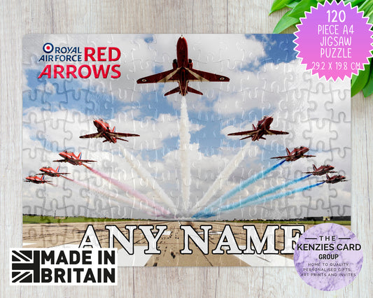 Personalised Red Arrows Edition 120 pcs Kids and Adults Jigsaw Puzzle V2