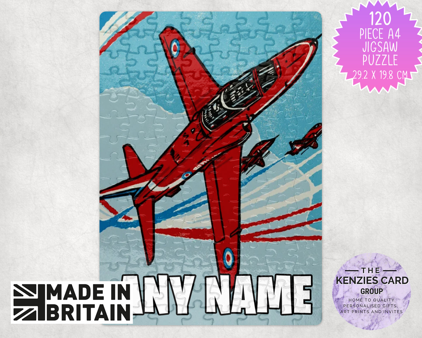 Personalised Red Arrows Edition 120 pcs Kids and Adults Jigsaw Puzzle V5