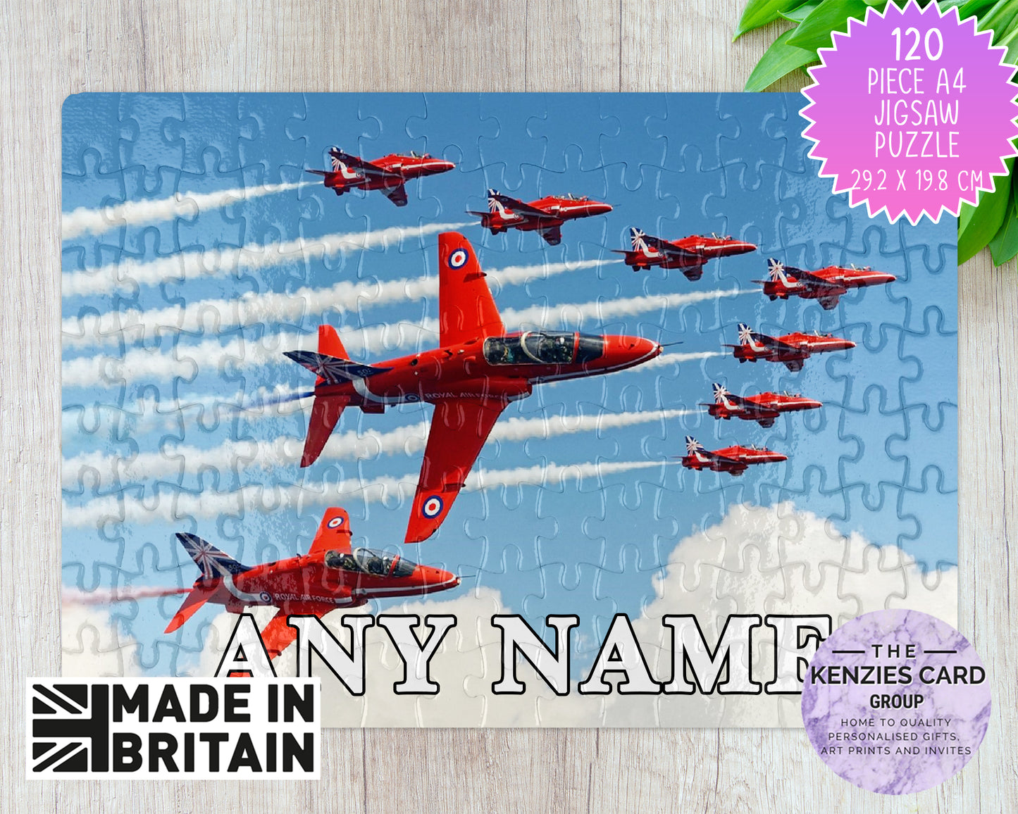 Personalised Red Arrows Edition 120 pcs Kids and Adults Jigsaw Puzzle V4