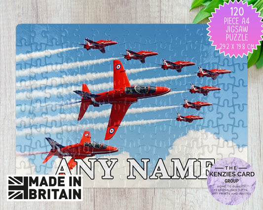 Personalised Red Arrows Edition 120 pcs Kids and Adults Jigsaw Puzzle V4